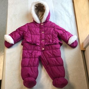 London fog infant purple snowsuit